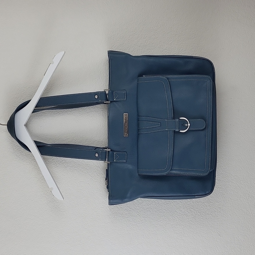 Clark & Mayfield Stafford Pro Leather Laptop Tote 17.3" - Picture 1 of 16